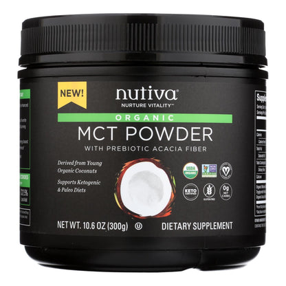 Nutiva MCT Powder: Pure MCTs for Enhanced Energy and Metabolism - 10.6 Oz