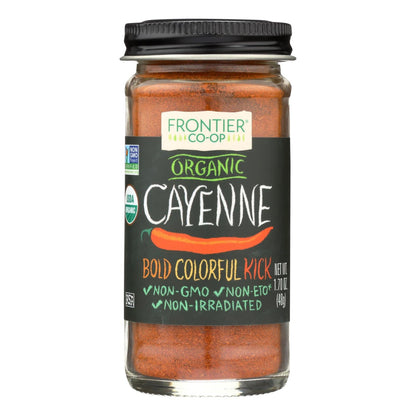 Frontier Herb Organic Ground Cayenne Pepper, High Heat, 1.7 Oz, 30000 HU