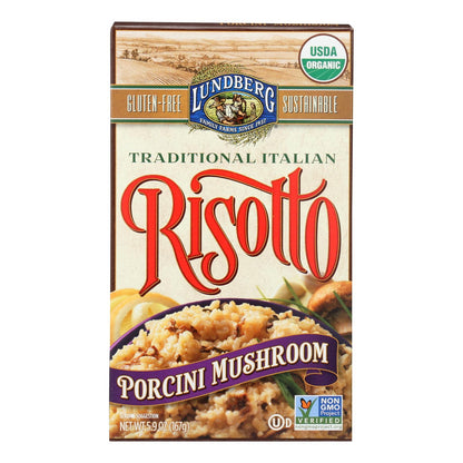 Lundberg Family Farms Risotto Porcini Mushroom (Pack of 6) - 5.9 oz, Premium Gourmet Rice