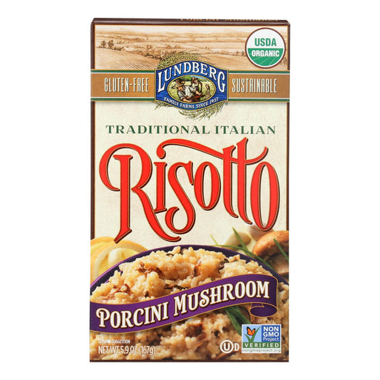 Lundberg Family Farms Risotto Porcini Mushroom (Pack of 6) - 5.9 oz, Premium Gourmet Rice