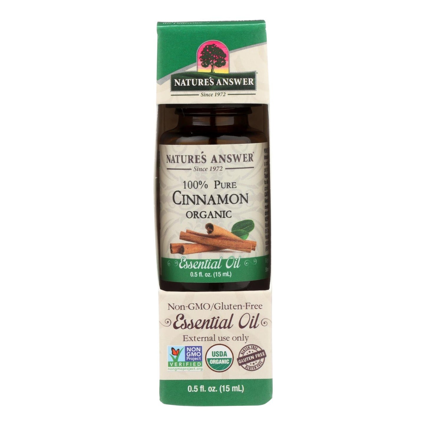 Nature's Answer Organic Cinnamon Essential Oil, 0.5 Oz