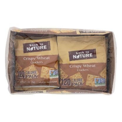 Back To Nature Crispy Wheat Crackers with Safflower Oil & Sea Salt, 4 - 1 Oz. Individual Packs