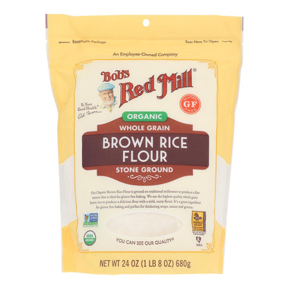 Bob's Red Mill Gluten-Free Brown Rice Flour, 24 Oz. Pack of 4