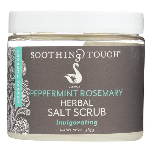 Soothing Touch Exfoliating Salt Scrub with Invigorating Peppermint and Rosemary - 20 Oz.