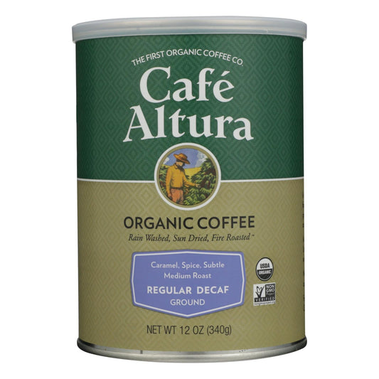 Cafe Altura Organic Decaf Regular Roast Ground Coffee (Pack of 6 - 12 Oz.)