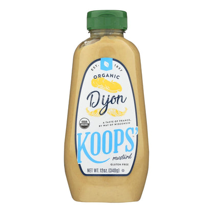Koop's Organic Dijon Mustard, 12 Ounce Pack of 12