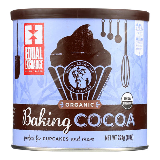 Equal Exchange Organic Baking Cocoa - 8 Oz. (Pack of 6)