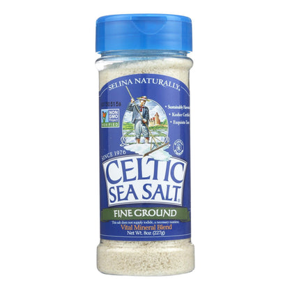 Celtic Sea Salt Fine Ground Shaker - Pack of 6 (8 Oz. Each)