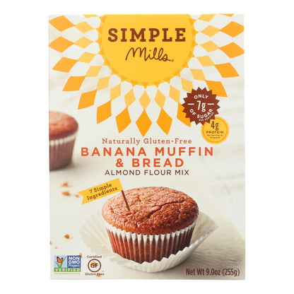 Simple Mills Almond Flour Banana Muffin & Bread Mix, 9 oz, Pack of 6