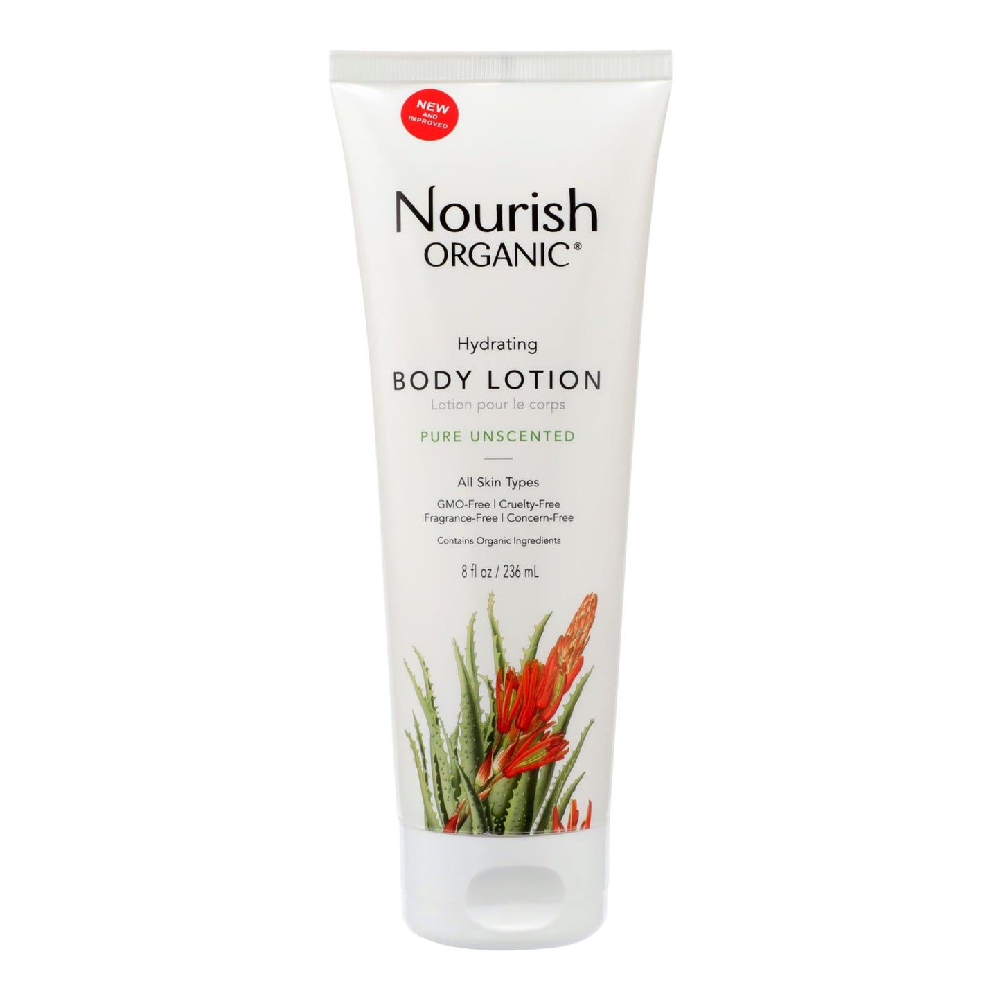Nourish Organic Body Lotion - 8 Fl Oz, Pure & Unscented
