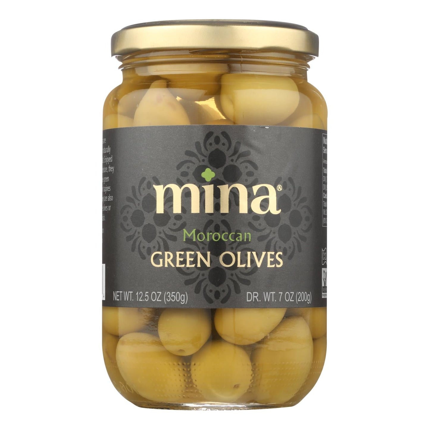 Mina Green Olives, Pack of 6, 12.5 Oz. Jars