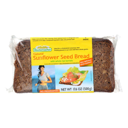 Mestemacher Organic Sunflower Seed Bread, 17.6 Oz Pack of 12