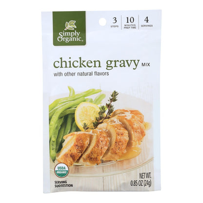 Simply Organic Roasted Chicken Gravy Seasoning Mix, 0.85 Oz. (Case of 12)