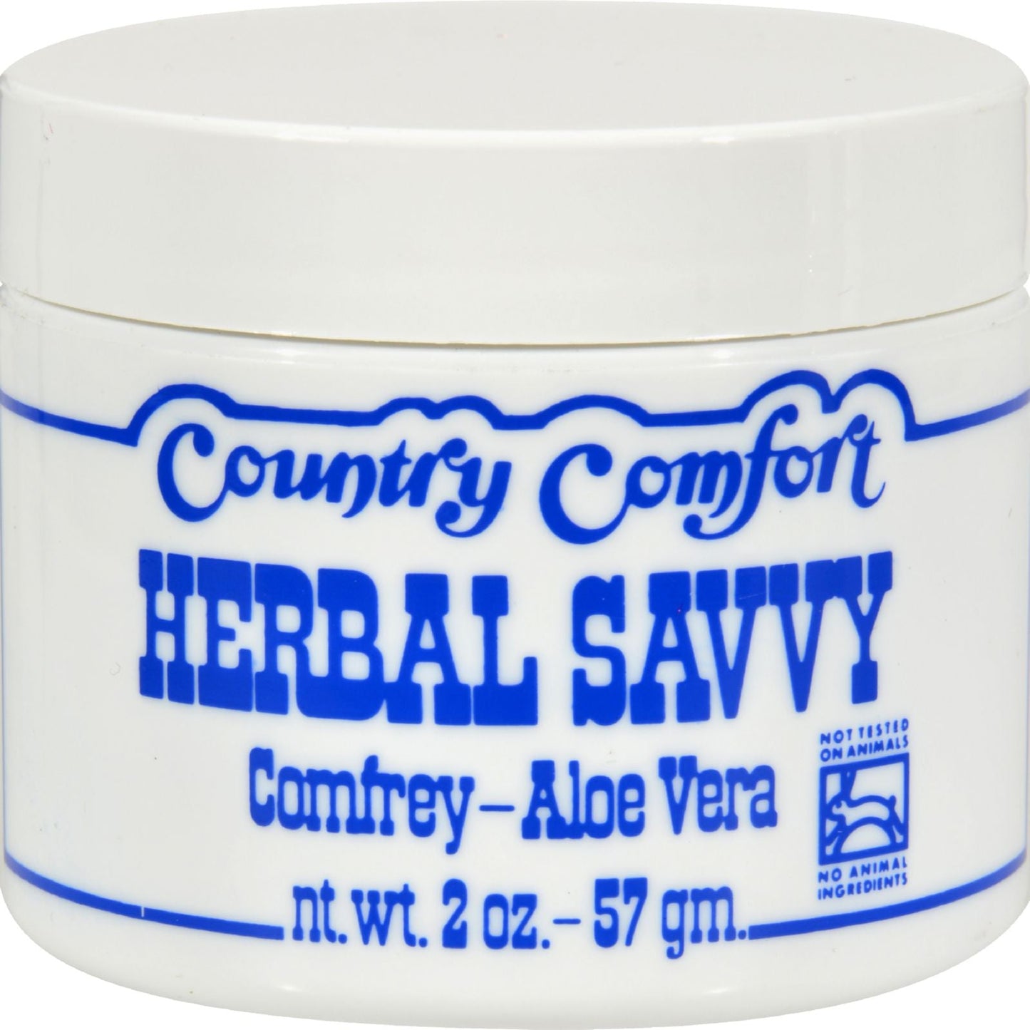 Country Comfort Herbal Savvy Comfrey Aloe Vera Soothing Skin Cream - Ideal for Eczema, Psoriasis - 2 Oz
