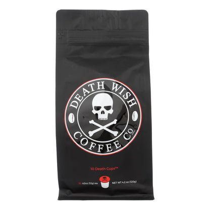 Death Wish Coffee - Strongest Single Serve Cups (Pack of 6-10 Ct.)