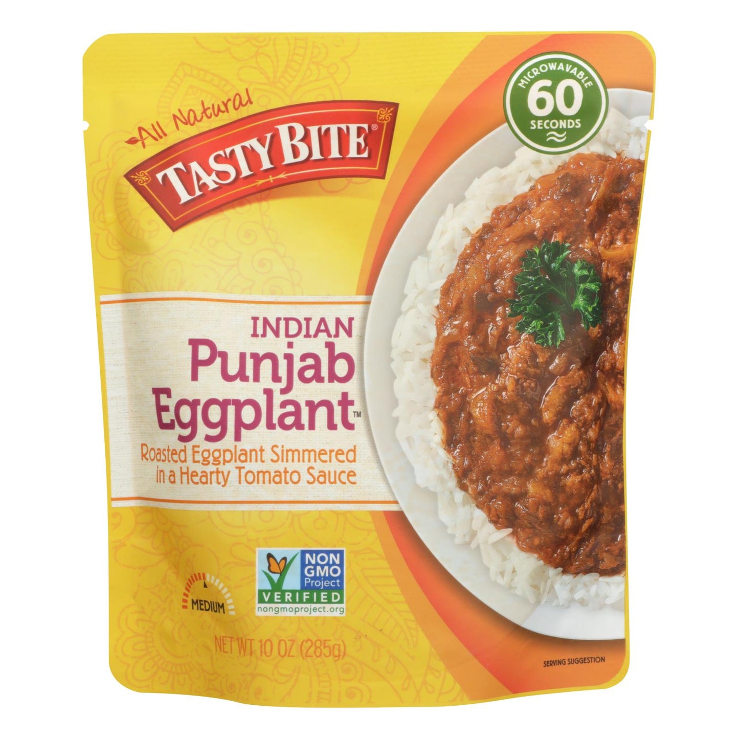 Tasty Bite, Punjabi Eggplant Entree, Authentic Indian Cuisine, 6 Pack, 10 oz. Each