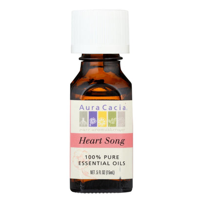 Aura Cacia Heart Song Pure Essential Oil 0.5 Fl Oz