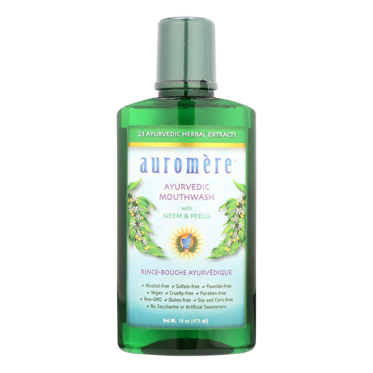 Auromere Ayurvedic Mouthwash Refreshing Herbal Flavor (16 Oz.)