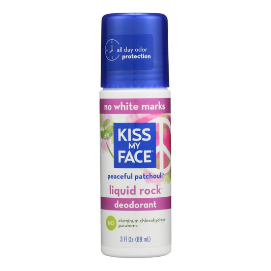 Kiss My Face Peaceful Patchouli Liquid Rock Roll-On Deodorant (3 Fl Oz)