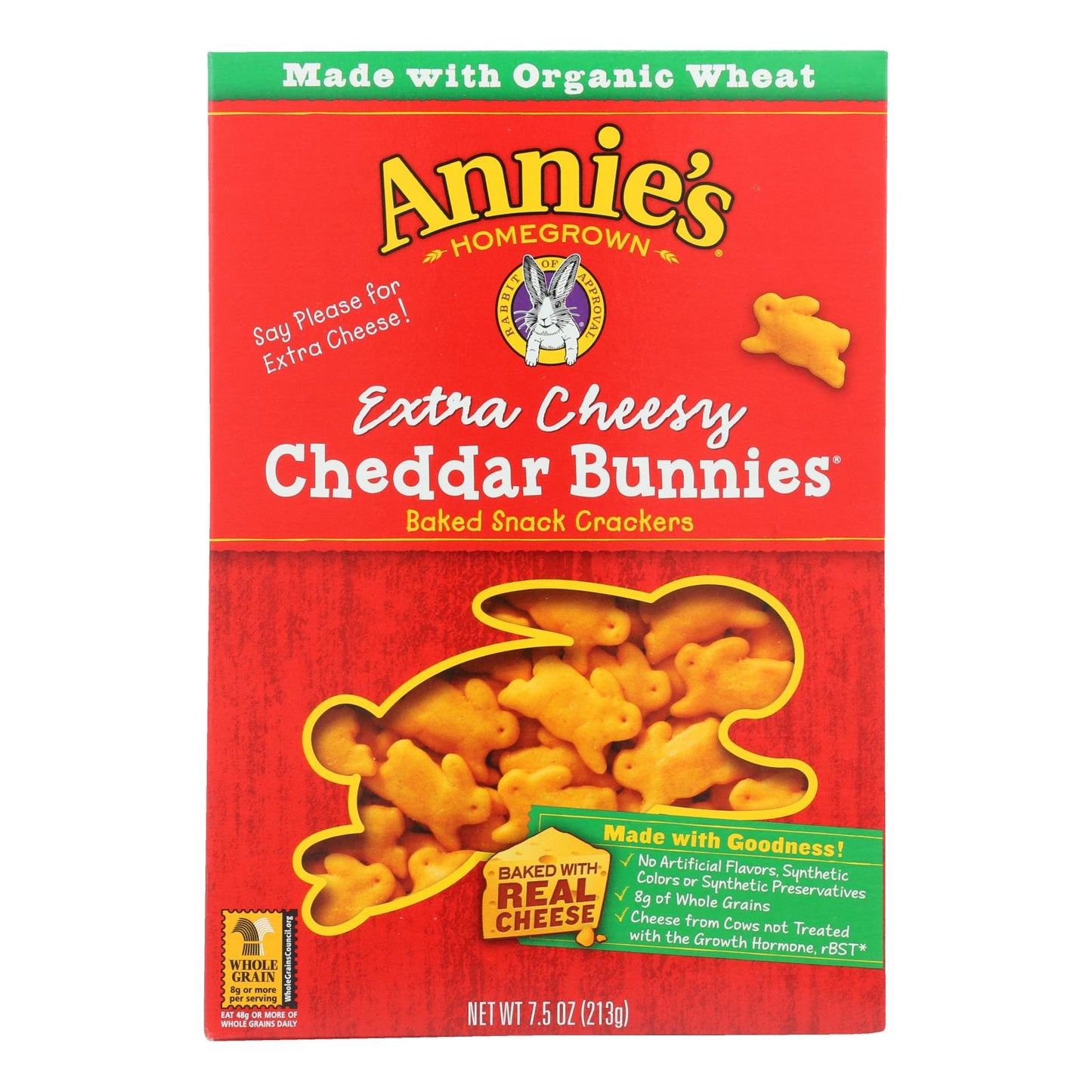 Annie's Homegrown X-Cheese Cheedar Bunnies (Pack of 12 - 7.5 Oz)