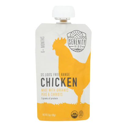 Serenity Kids Chicken Carrot Puree Pouches, 3.5 oz, Pack of 6