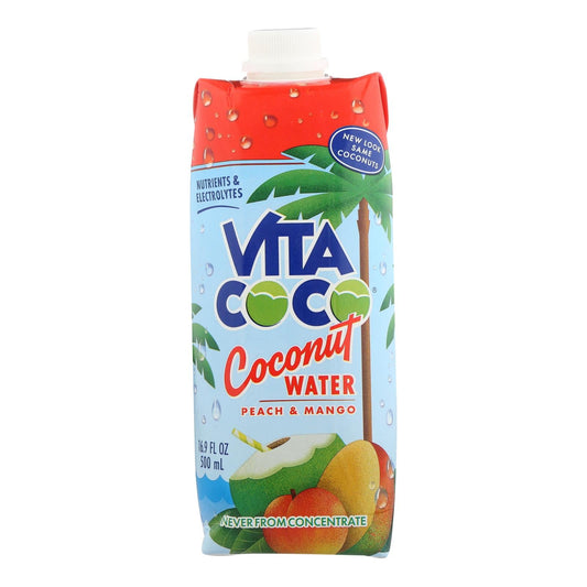 Vita Coco 500 mL Peach and Mango Flavored Coconut Water (Pack of 12)
