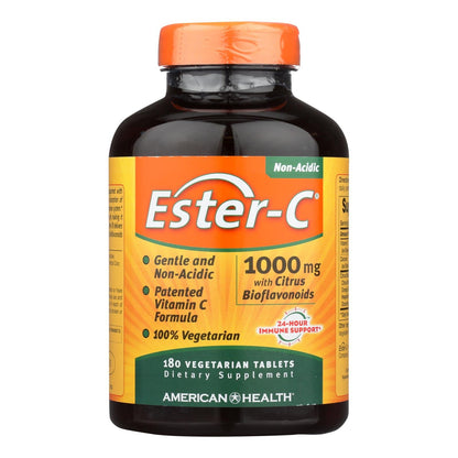 Ester-C Vitamin C with Bioflavonoids by American Health - 1000 mg - 180 Vegetarian Tablets