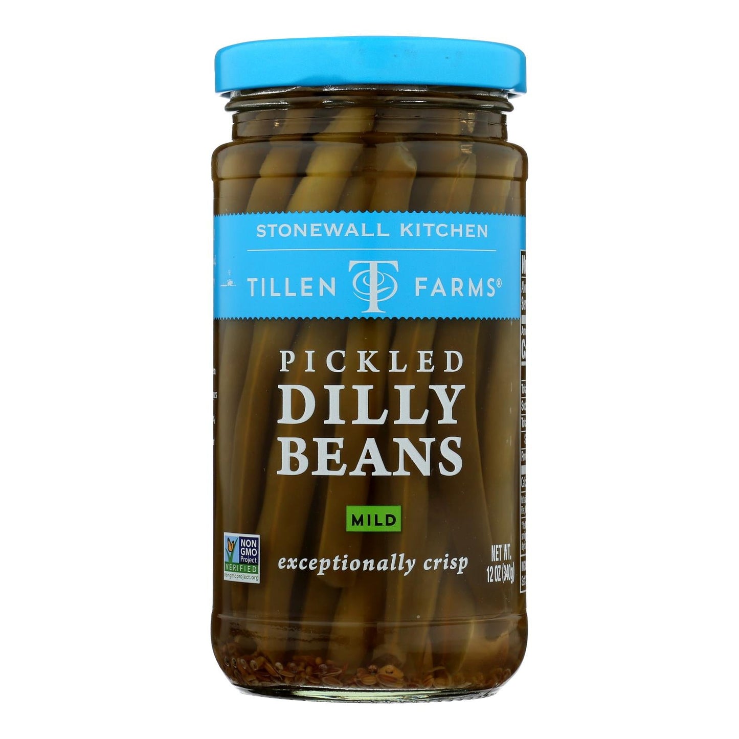 Tillen Farms Crispy Pickled Dilly Beans, 12 oz, Pack of 6