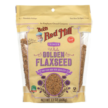 Bob's Red Mill Golden Flaxseeds, Gluten Free, Case of 4, 13 oz Each