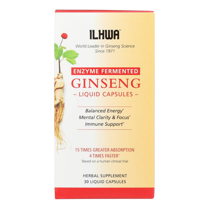 Ilhwa Enzyme Fermented Ginseng Herbal Supplement (Pack of 1 - 30 Caps)