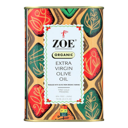 Zoe Organic Extra Virgin Olive Oil | Unfiltered EVOO | Case of 6 (25.5 oz Each)