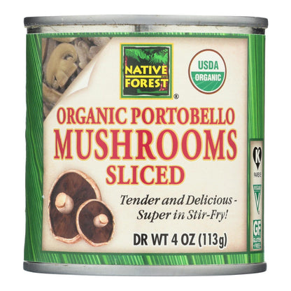 Native Forest Organic Sliced Portobello Mushrooms, 4 Oz. (Pack of 12)