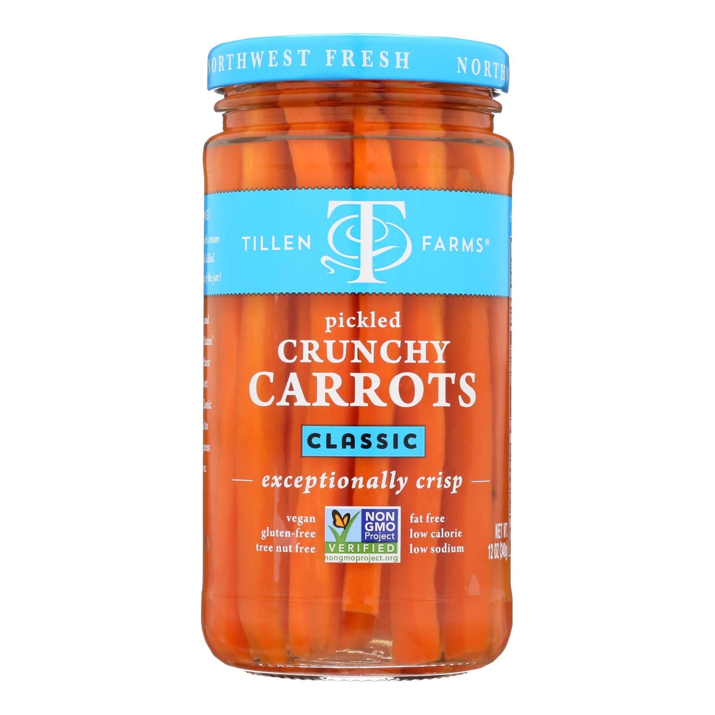 Tillen Farms Crispy Pickled Baby Carrots, Pack of 6, 12 Oz.