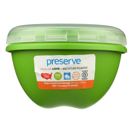 Preserve Large Food Storage Container (Pack of 12) - Durable, 25.5 Oz. Green