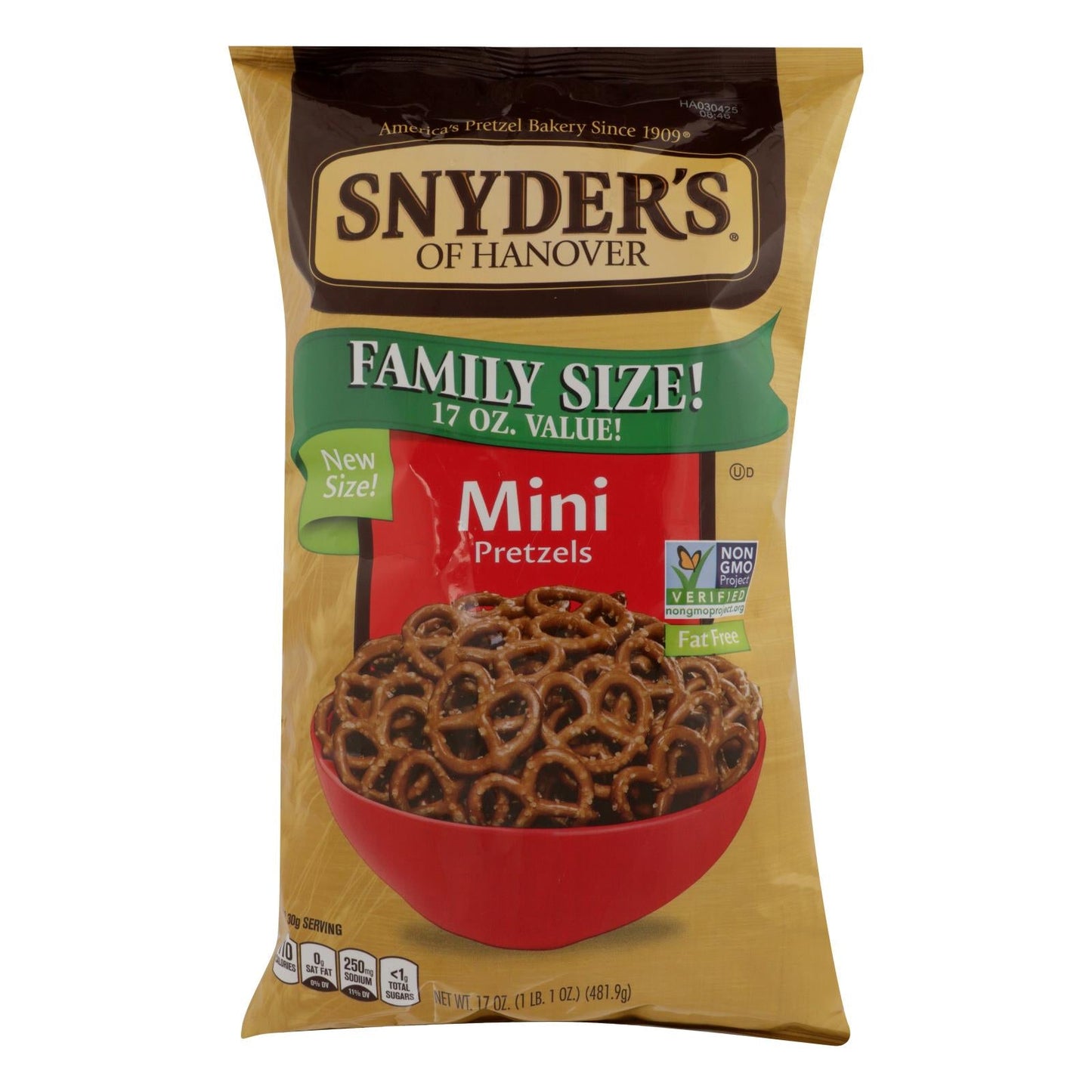 Snyder's Pretzels Bite Size Honey Mustard & Onion (Pack of 6) - 17 Oz.