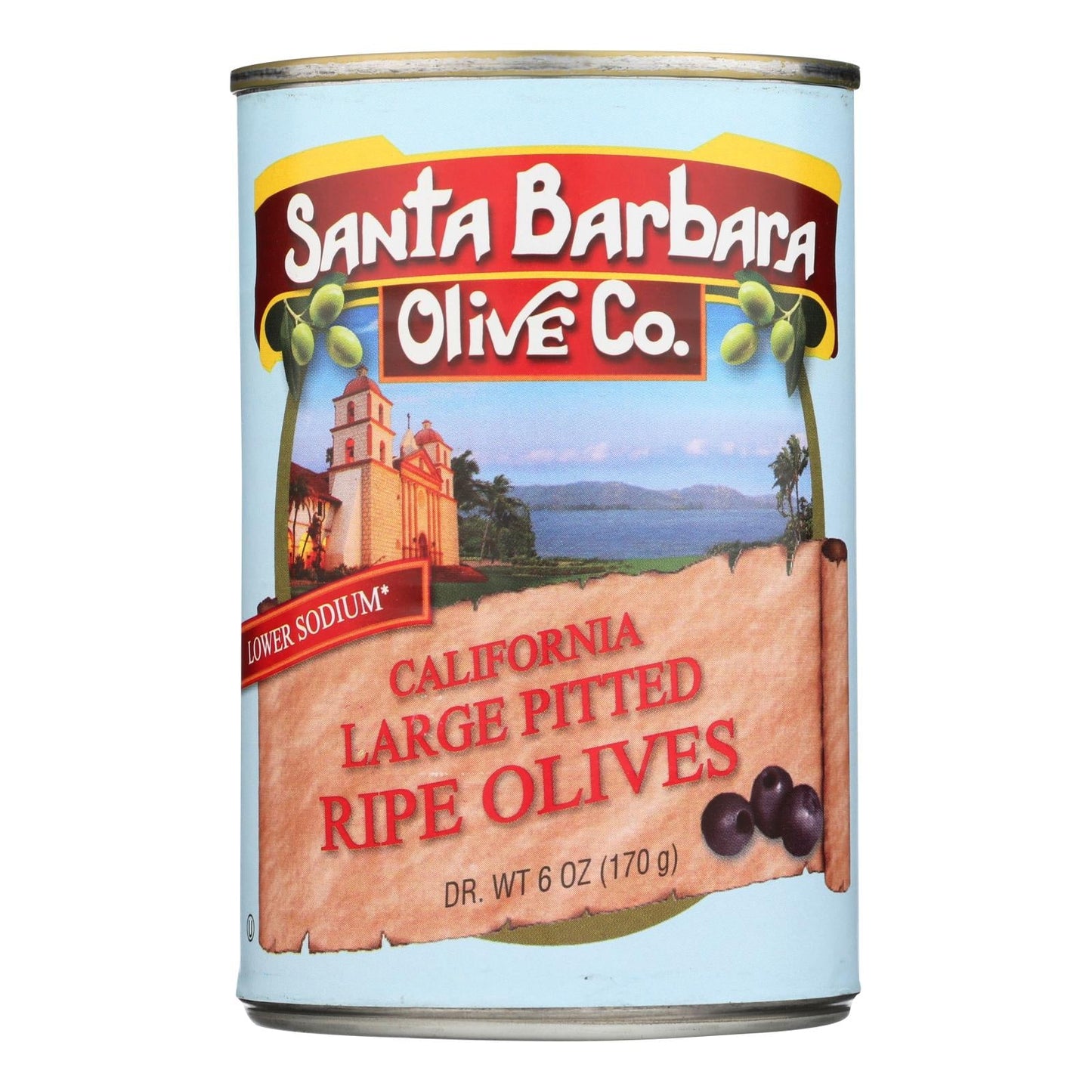 Santa Barbara Black Pitted Olives, 12 x 5.75 Oz.
