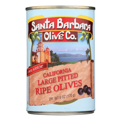 Santa Barbara Black Pitted Olives, 12 x 5.75 Oz.