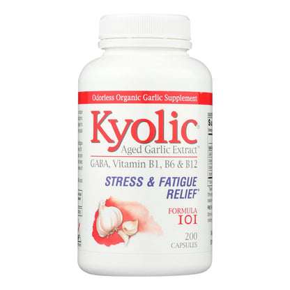 Kyolic Aged Garlic Extract, Formula 101 Stress & Fatigue Relief, 200 Tablets