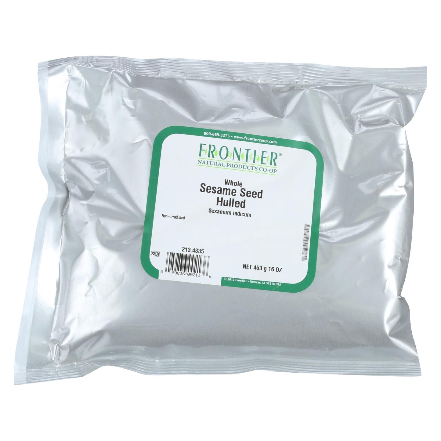 Frontier Herb Hulled Sesame Seeds - Premium, Delicious, 1lb Bag