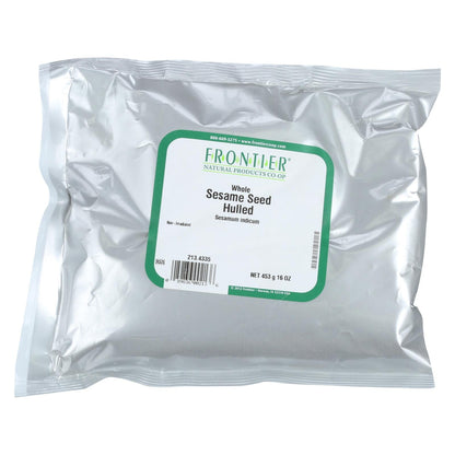 Frontier Herb Hulled Sesame Seeds - Premium, Delicious, 1lb Bag