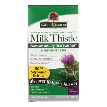 Nature's Answer Milk Thistle Seed Extract, 120 Vegetarian Capsules