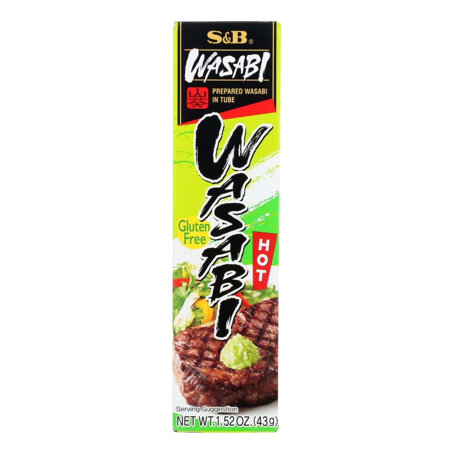 S&B Wasabi Tube, 1.52 Oz., Pack of 10