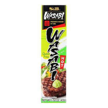 S&B Wasabi Tube, 1.52 Oz., Pack of 10
