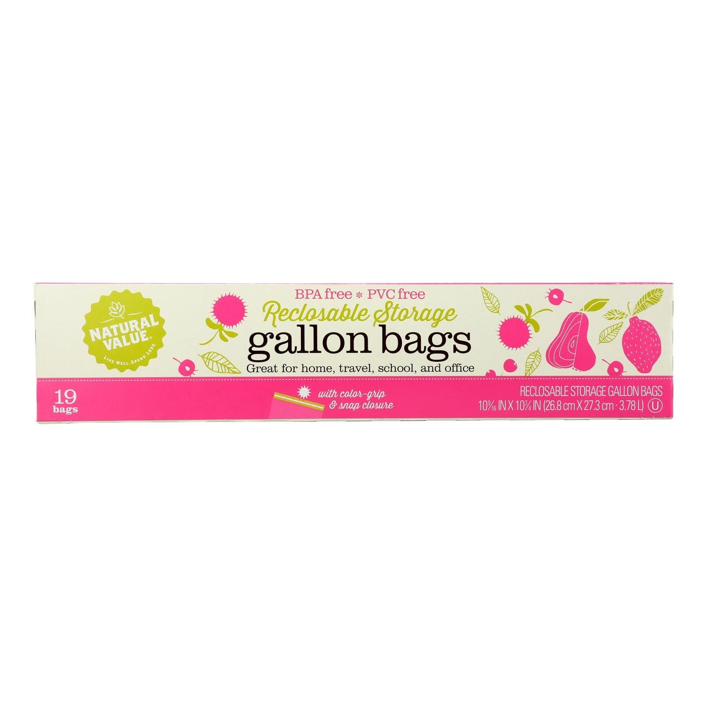 Natural Value Reusable Storage Bags (12-Pack, 19 Count)