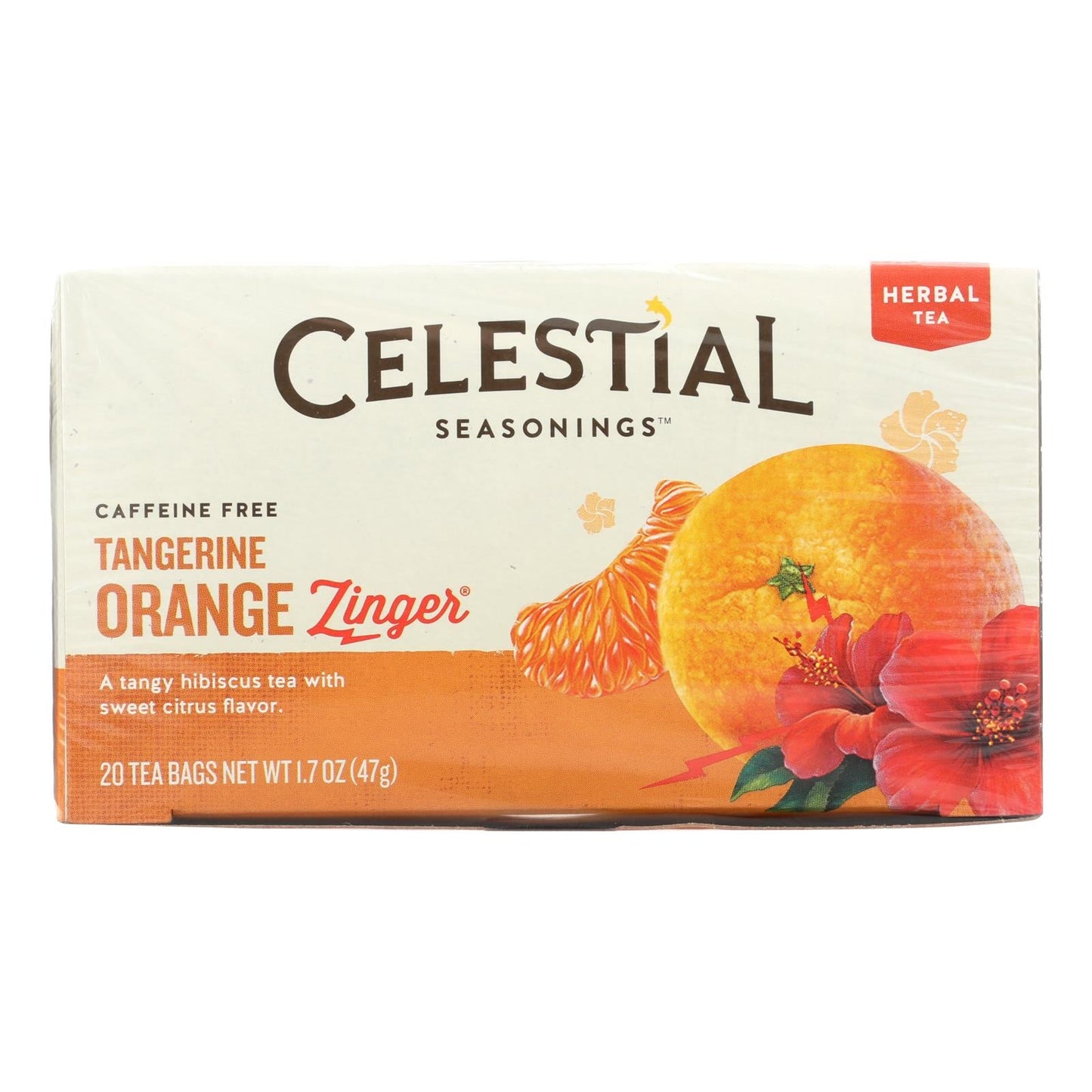 Celestial Seasonings Herbal Tea Tangerine Orange Zinger (20-Count Box of 6)