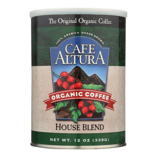 Café Altura Organic Ground Coffee House Blend (Pack of 6 - 12 oz.)