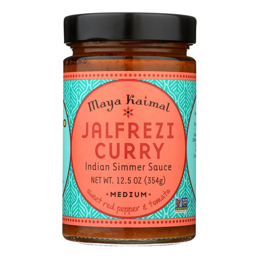 Maya Kaimal Jalfrezi Curry Indian Simmer Sauce - Perfect for Flavorful Meals (Pack of 6 - 12.5 Oz.)