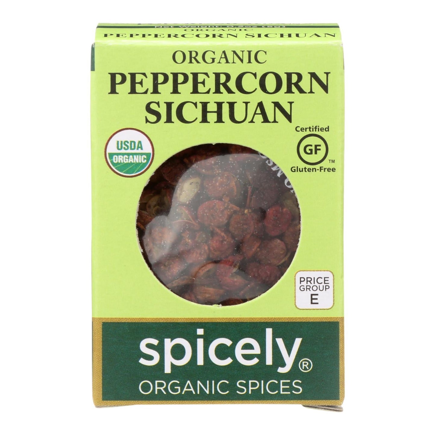 Spicely Organics Organic Sichuan Peppercorns, 0.2 Oz Pack of 6