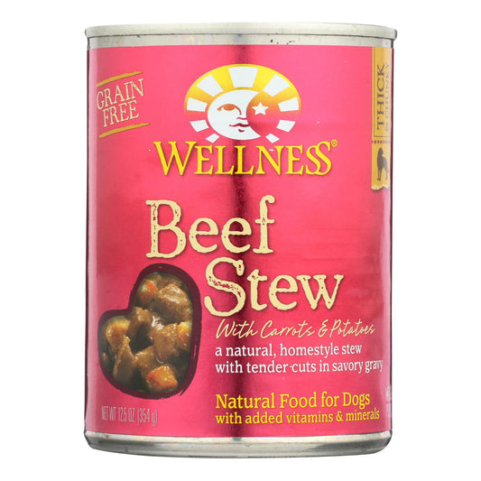 Wellness Pet Products Dog Food - Beef With Carrot And Potato (Pack of 12) - 12.5 Oz.
