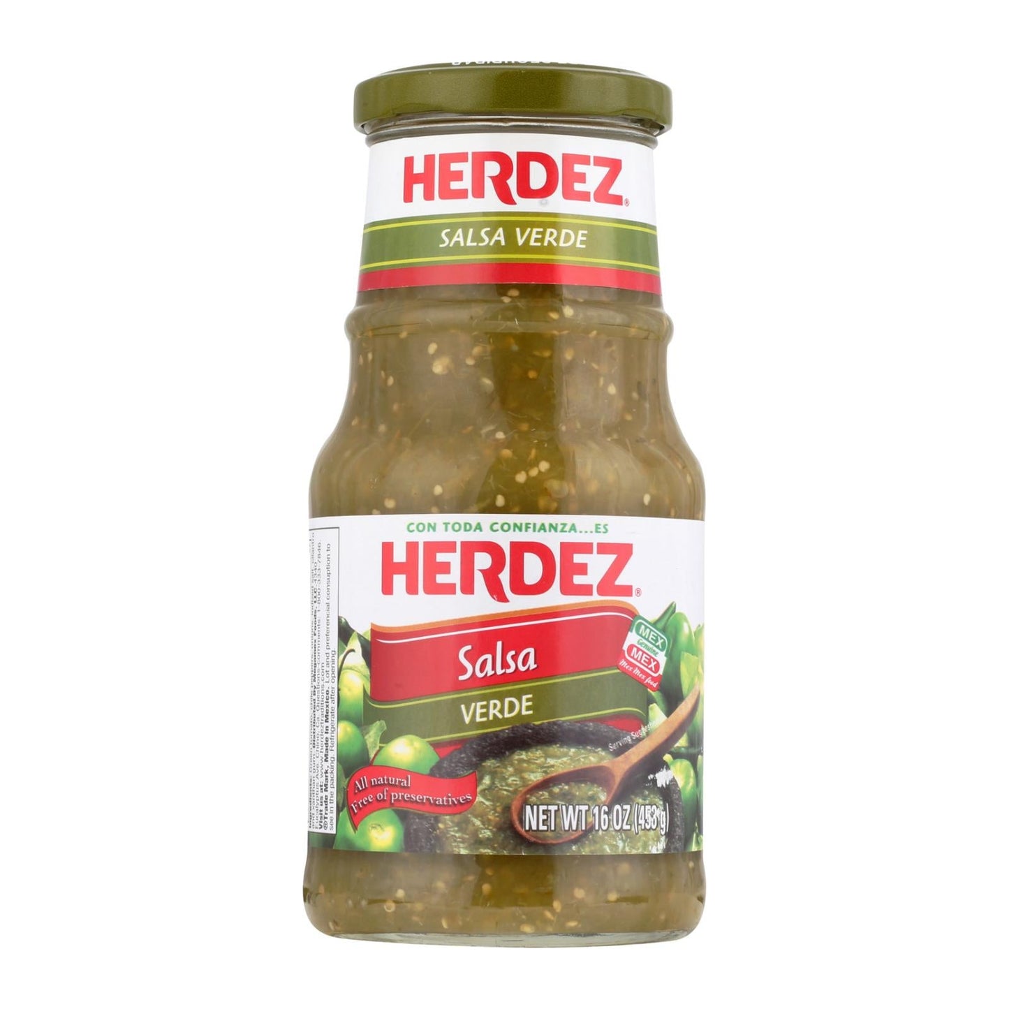 Herdez Salsa Verde, Mild,  16 Oz, Pack of 12